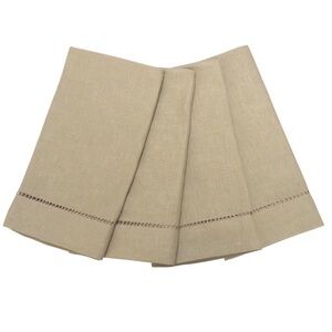 Fieldcrest Luxury | Linen Blend Tan Table Napkins, Set of 4